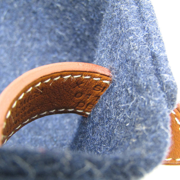 Hermes Wool Leather Others Brown,Navy VIDE POCHE PASSE-PASSE PM Accessory Cas... - Picture 8 of 9